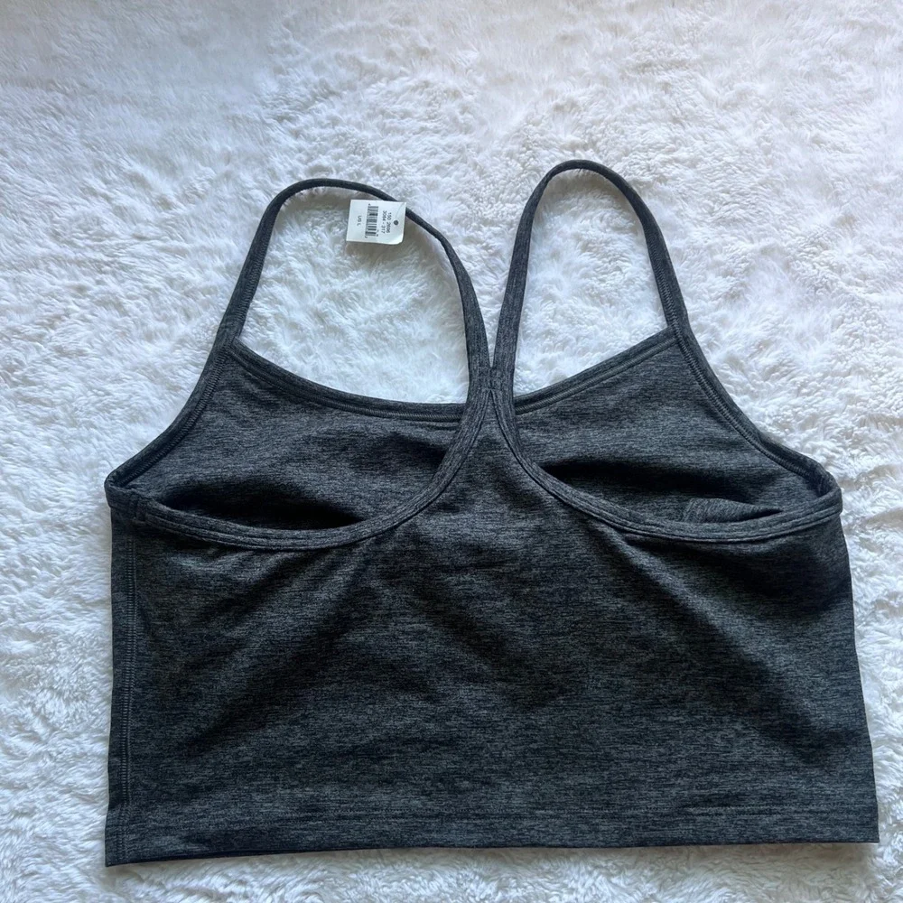 OFFLINE by Aerie Recharge Sports Bra Heather Gray Low Impact Racerback 3084-317